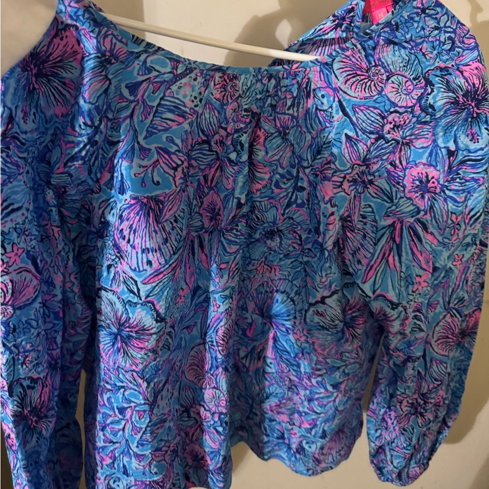 Floral Long Sleeve Blouse Lilly Pulitzer